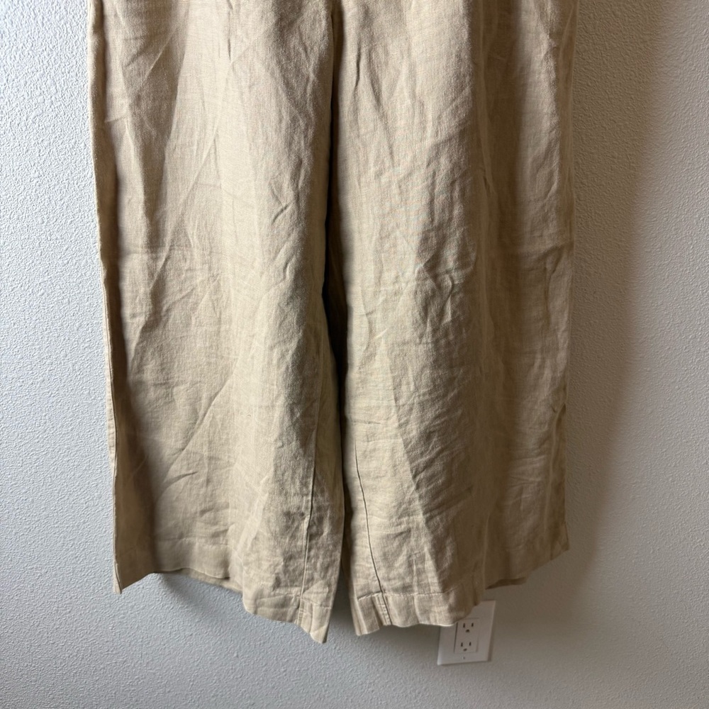 NWOT Frank & Eileen Maisie Pull On Crop Wide Leg Linen Pant Casual Women’s Small - Picture 5 of 12